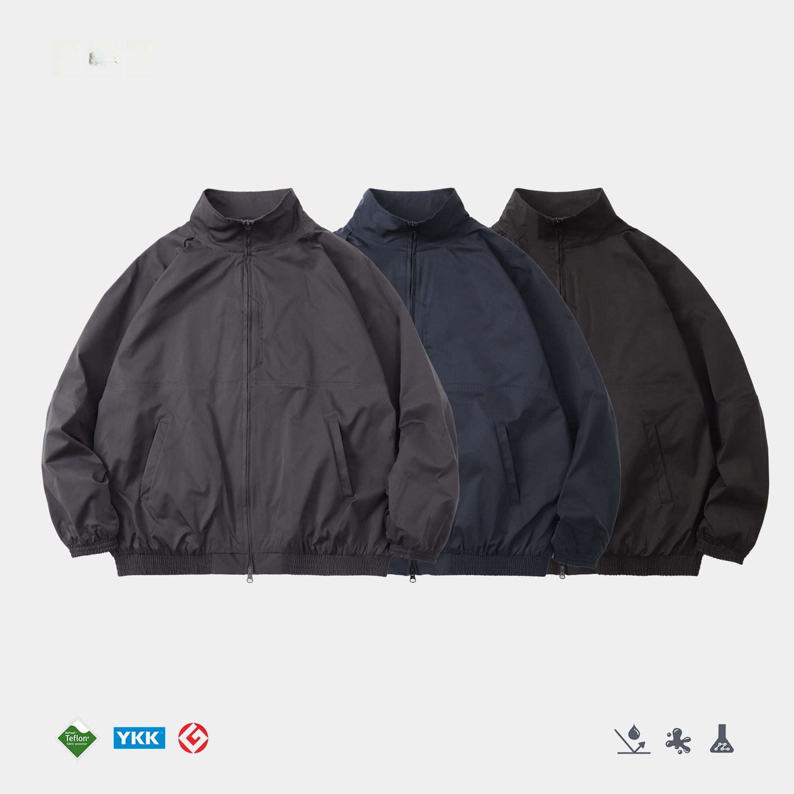 Cycling Commuter Jacket - Herren-Radjacke Locker Geschnitten Pendler-Jacke Dreifach-Schutz Stehkragen