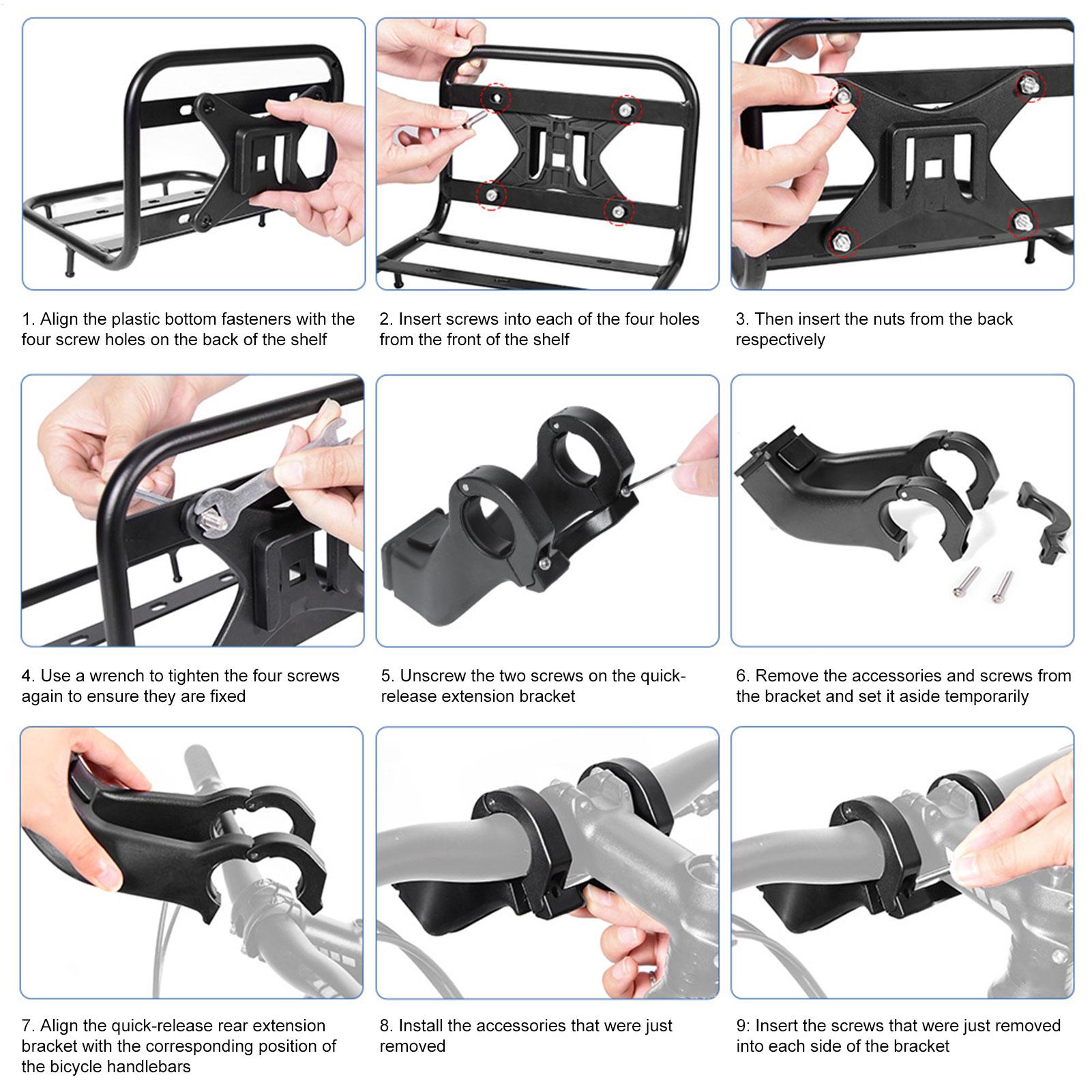 Cargo Rack Aluminum - Vorne Fahrrad Rack Quick Release Halter