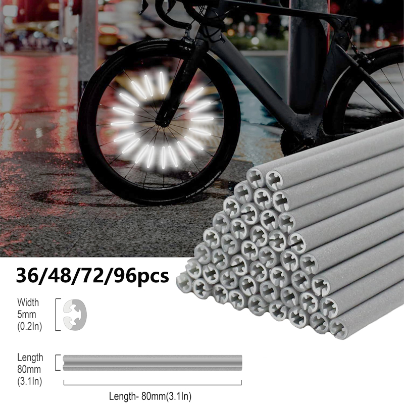 Spoke Reflector Set - 36/48/72/96 Stück 8 cm Speichenreflektoren Fahrradset
