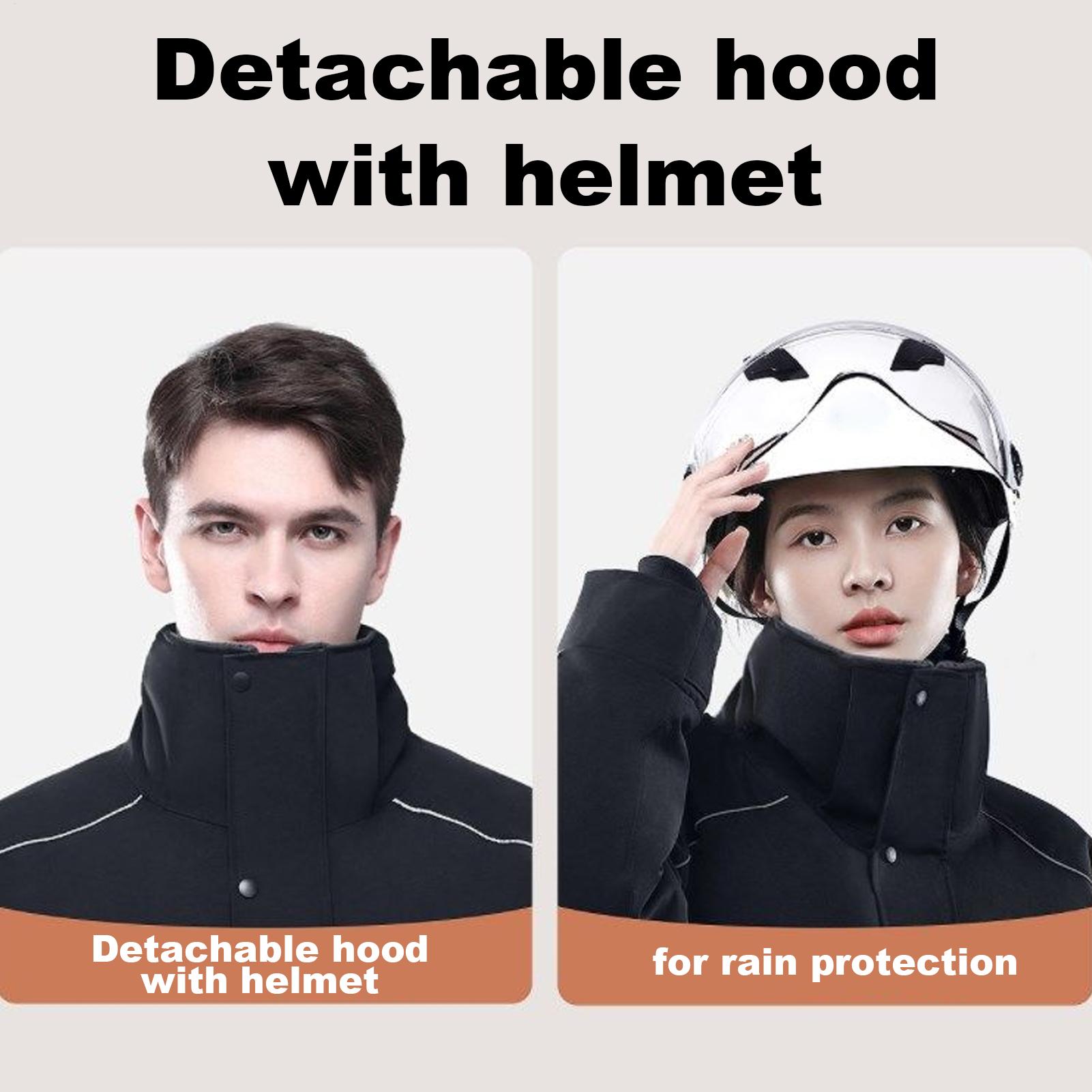 Cycling Commuter Jacket - Motorrad-Winterjacke, 4 Taschen, warme Kleidung mit
