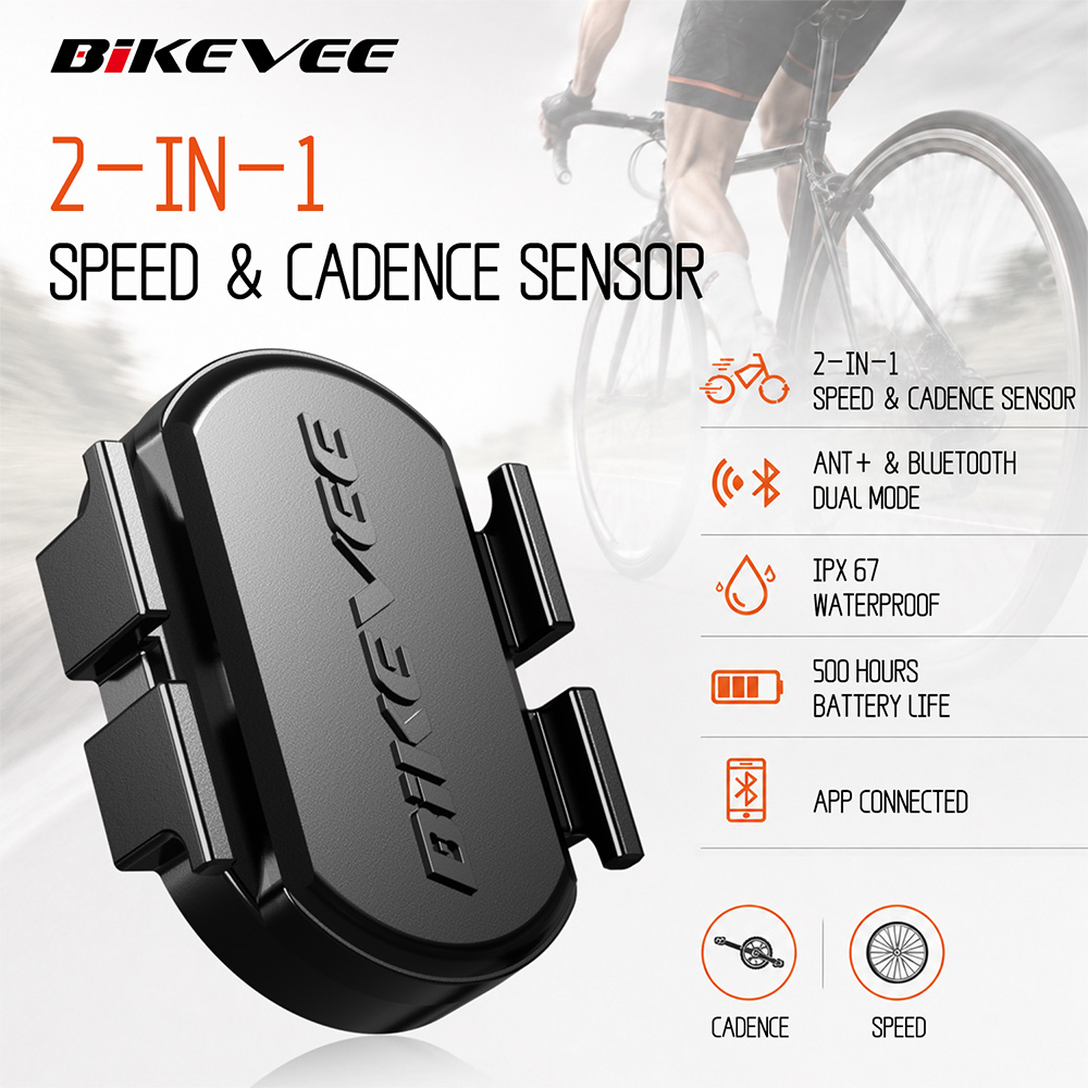 Commuter Cycling - BIKEVEE Universeller Kabelloser ANT+ Bluetooth Trittfrequenz-