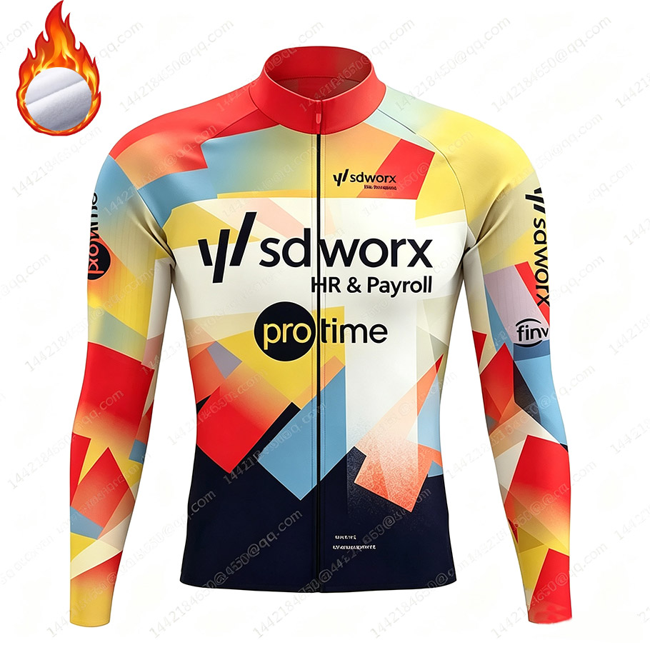 Cycling Commuter Jacket - SD Worx 2026 Team-Thermo-Fleece-Radjacke für Herren,