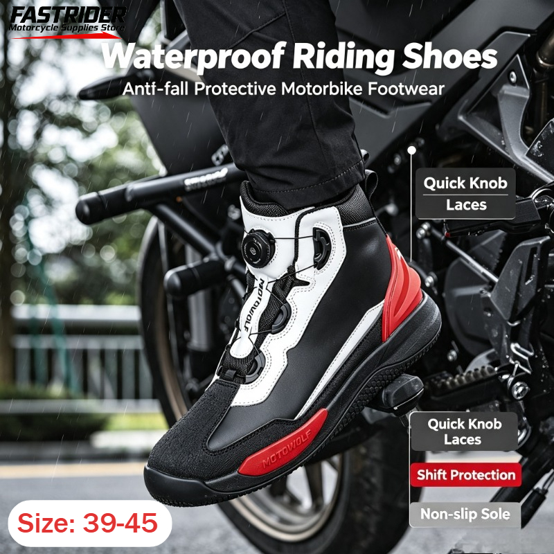 Cycling Commuter Shoes - Herren-Radschuhe, wasserdichte Rennstiefel aus Leder, für