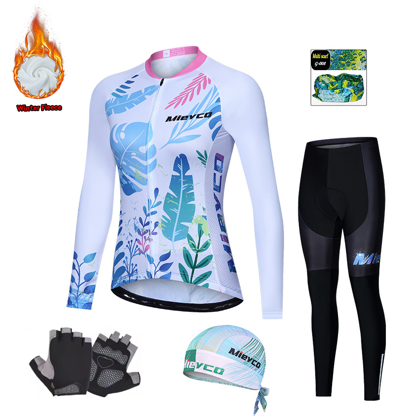 Cycling Commute Outfit - Verbesserte Version 20D Gel-Sattelpad, Winter-Wärme-Fleece-gefüttertes Langarm-Radoutfit,