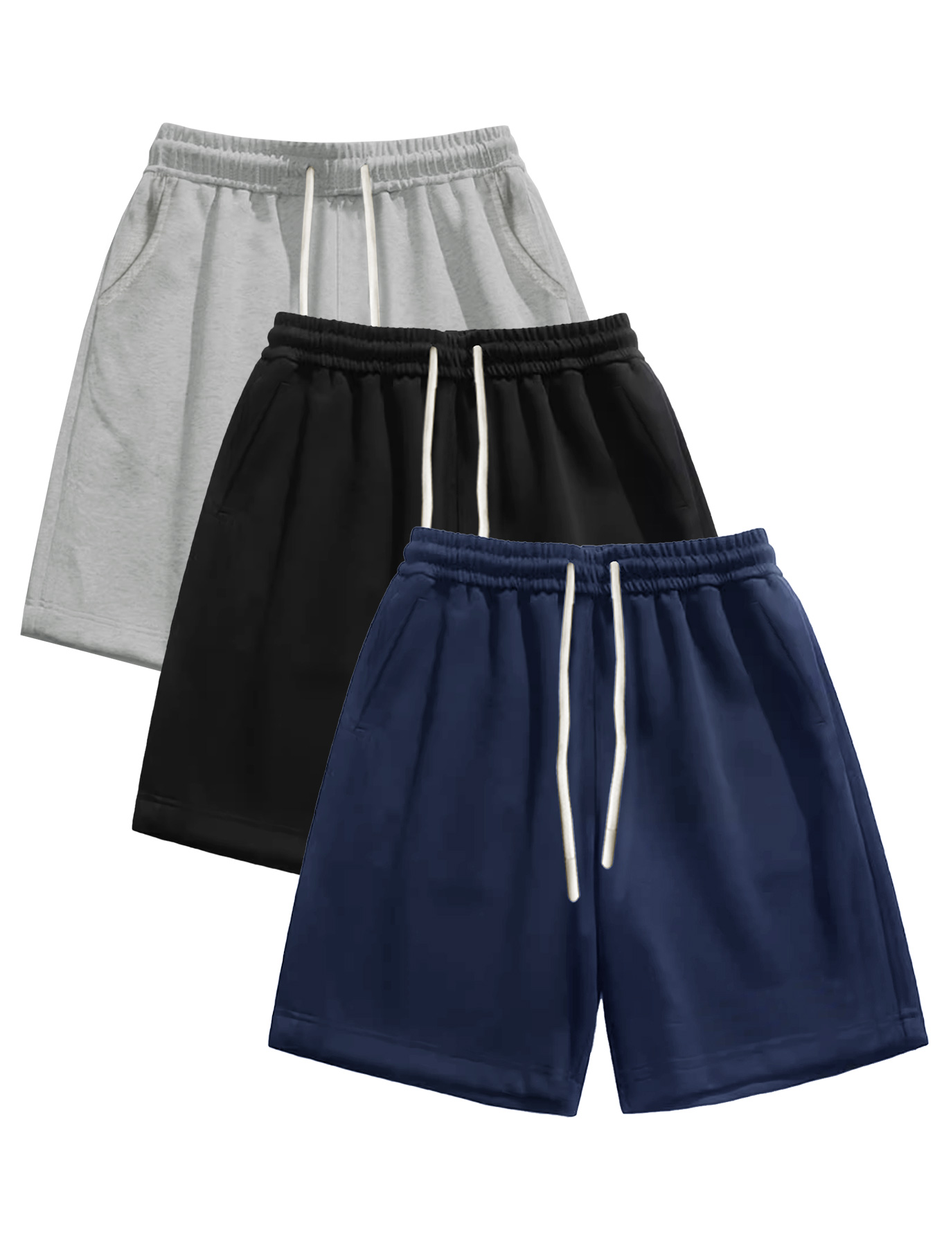 Cycling Commuter Trousers - 3-teilige Herren-Shorts, Sommer-Shorts in einfarbiger Ausführung