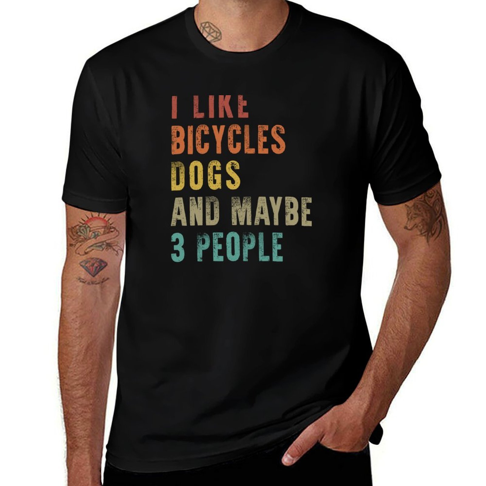 Ich mag Fahrräder und Hunde, l – Cycling Quote Bewertung und Preis