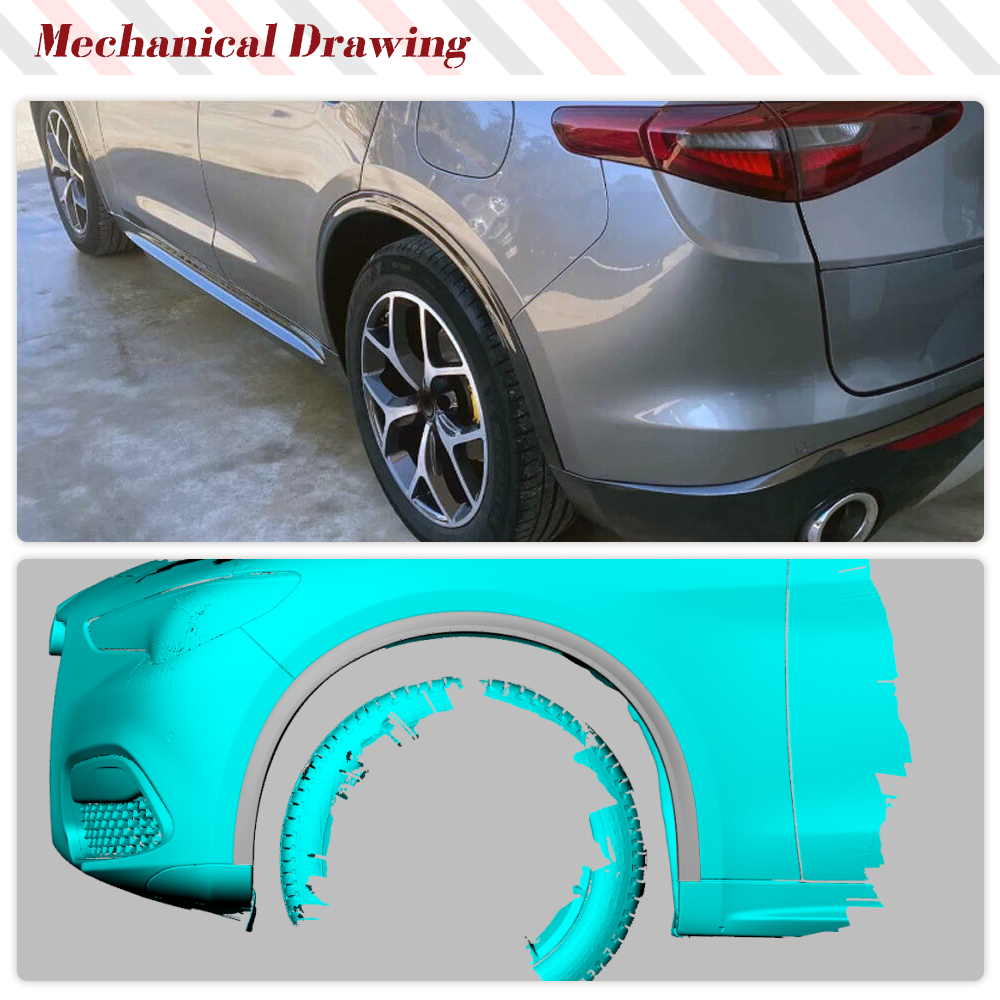 Auto-Radbögen für Alfa Romeo S – Fender Mudguard Set Bewertung und Preis